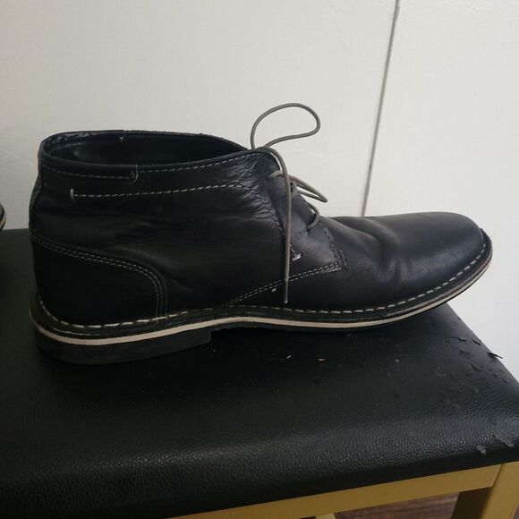 Steve Madden Chukka Boots Mens SiZe 11 Harken 017 Black Leather Shoe - Picture 6 of 9